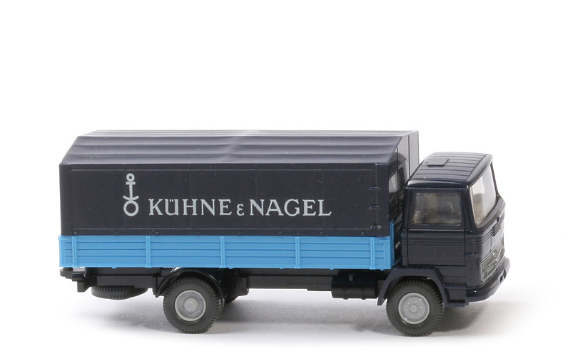 MB LP 1317 Pritsche, Kühne & Nagel - FH stahlblau, PR lichtblau, Plane stahlblau, m. Lkr - 437/3