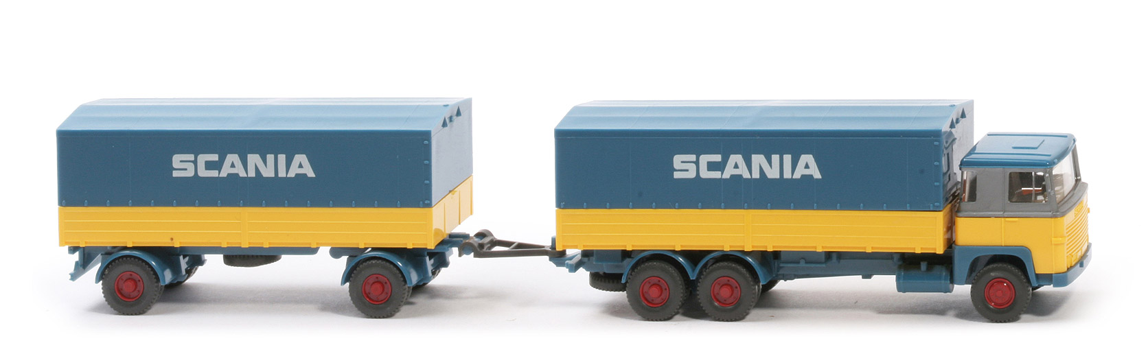 Scania 111 Fernlastzug - silbern (!) /gelb - 460/8b