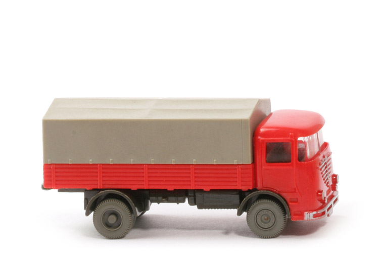 Büssing LU 7 - orangerot / olivgrün, m. Fahrer - 474/1a
