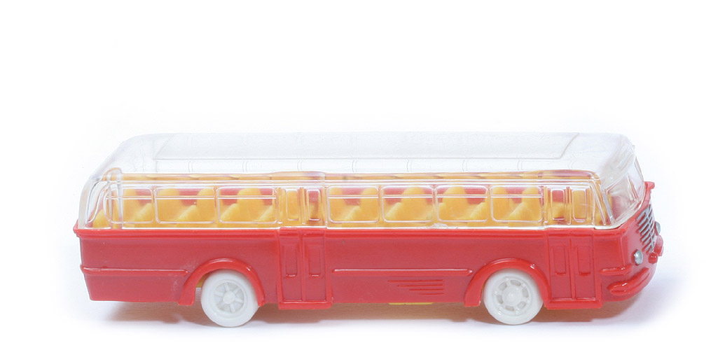 Büssing Trambus - alte Form, Fenster gerundet, blassrot, CH gelb - 720/2b