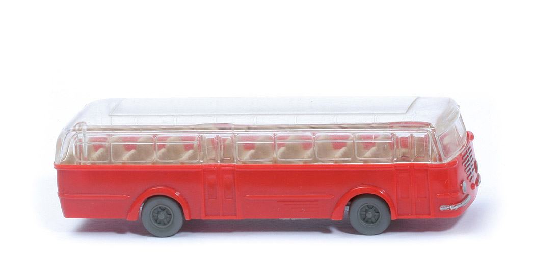 Büssing Trambus - neue Form, o. Fahrer, blassrot, CH silber - 720/3