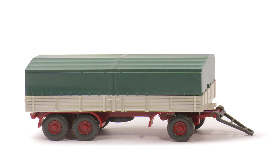 Dreiachsanhänger (Typ 2) - PR grauweiß, CH weinrot, Bereifung einfach - 401/2f