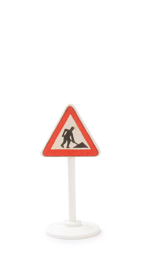 Verkehrszeichen (Typ 2) - Achtung - Baustelle, Papieraufkleber, ohne Herstellerzeichen - 1000/3