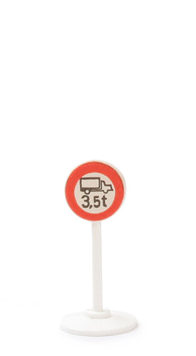 Verkehrszeichen (Typ 2) - Gesperrt für Lkw über 3,5 t Sonn- und feiertags , Papieraufkleber, ohne Herstellerzeichen - 1000/3