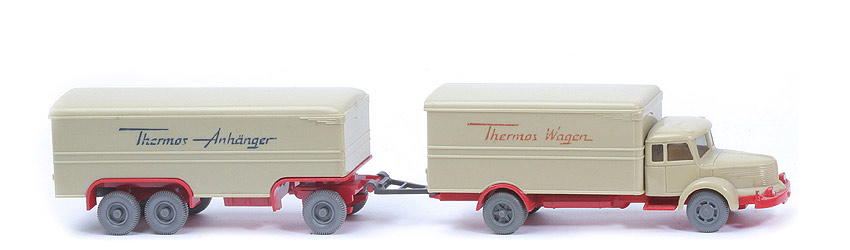 Krupp Titan Thermos Wagen - Aufbau grünbeige, CH rot - 484/3d