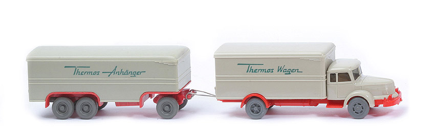 Krupp Titan Thermos Wagen - Aufbau hellgelbgrau, CH orangerot - 484/3c