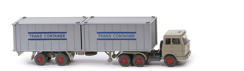 Hanomag-Henschel Container-Sattelzug - Trans Container (Druck) 2 x 20 ft , silbern - 521/12 ?