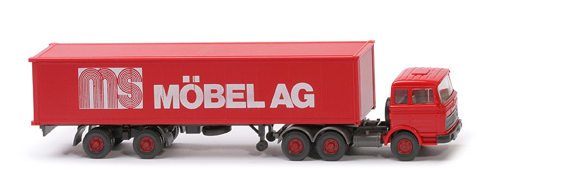 MB LPS 2223 Container-Sattelzug - Schieder: "MS Möbel AG" - Schieder (?)