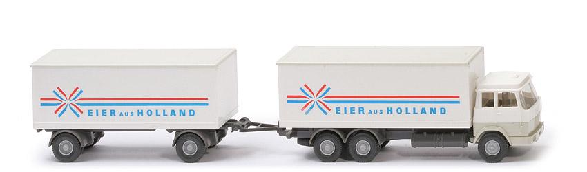 Hanomag Henschel Kofferlastzug - Eier aus Holland, FH weiß/perlweiß, Dach grauweiß - 440/8b