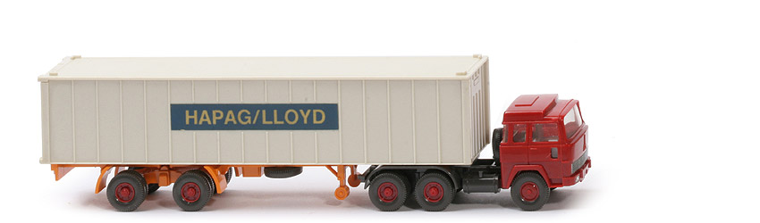 Magirus 235 D Container-Sattelzug - Hapag-Lloyd 40 ft - Hapag-Lloyd 2e ~
