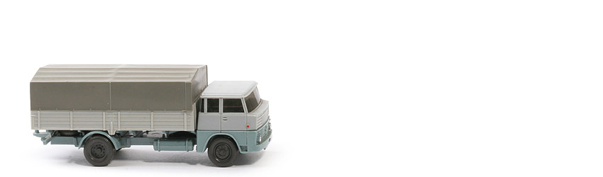 Henschel HS 14 Pritsche - FH silbergrau/grünblau, PR lichtgrau detailiert - 412/2 ?