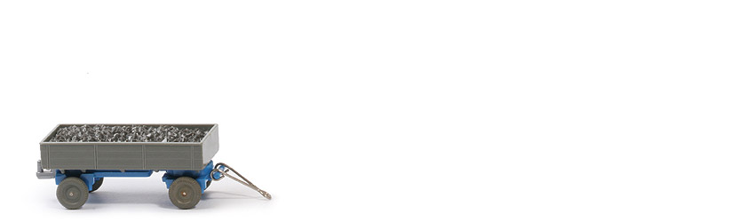 LKW-Anhänger (Typ 5) - ZH silbern eingesetzt , PR betongrau, CH himmelblau mit Kohlenladung - 400/12n