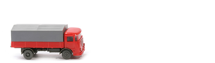 Büssing LU 7 - orangerot / olivgrün, m. Fahrer - 474/1a