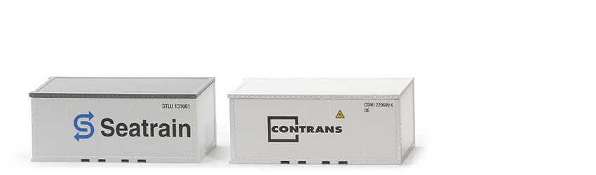Zubehörpackung – Container (2023 ff) - 2x 20 ft Plywood Container: Sealand und Contrans - nicht erfasst