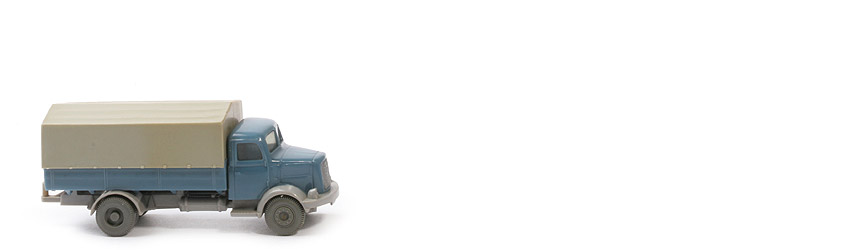 Henschel HS 100 Pritsche - FH, PR mattgraublau, CH silbergrau - 414/1b