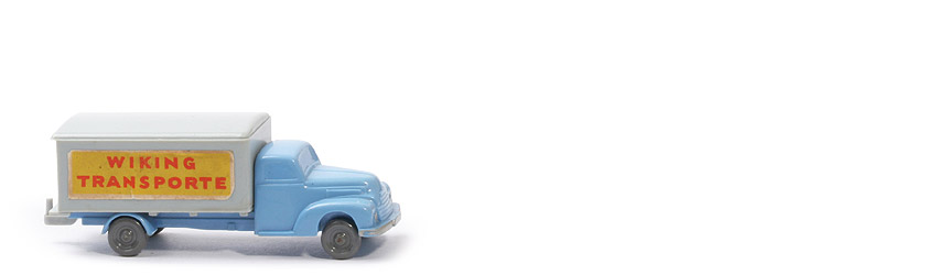 Ford 3500 flacher Koffer - FH, CH lilablau, Koffer silbergrau (Hohlboden) - 540/11i