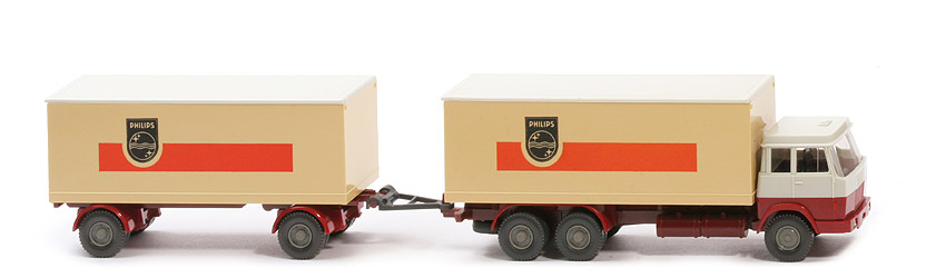 Hanomag Henschel Kofferlastzug - Philips, FH grauweiß/hellbraunrot, CH braunrot - 440/9a