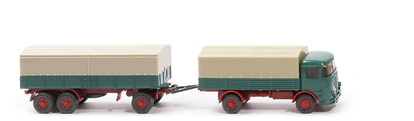 Büssing LU 7 Lastzug (1984) - patinagrün, alter Zughaken - 477/3