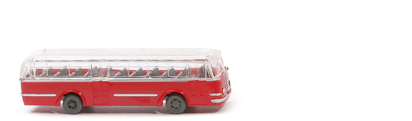 Büssing Trambus - BÜSSING aufgeklebt, m. Dachlüfter, rot - Büssing (3) a ~