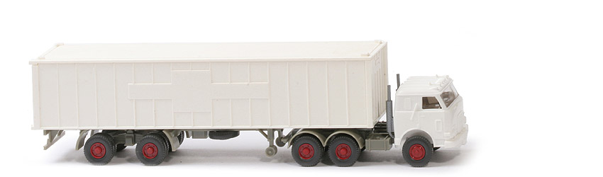 US-Zugmaschine Container-Sattelzug - Sealand, weiß, Container unverklebt u. unbeschriftet - 527/4a ~