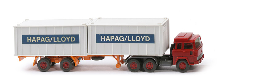 Magirus 235 D Container-Sattelzug - Hapag-Lloyd 2 x 20 ft - Hapag-Lloyd 2e ~