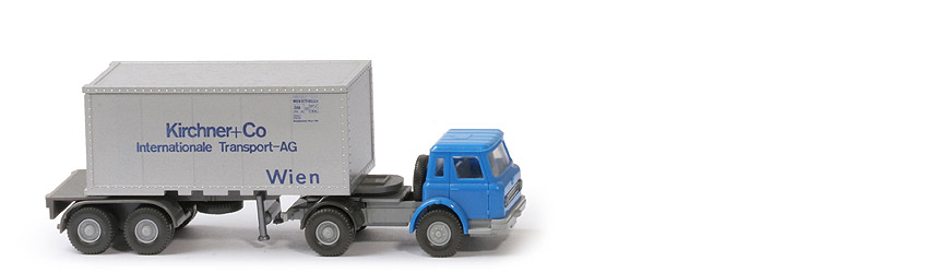 Kirchner u. Co, Liliput-Container - Plywood-Container. silbern lackiert - 528a/11 ?