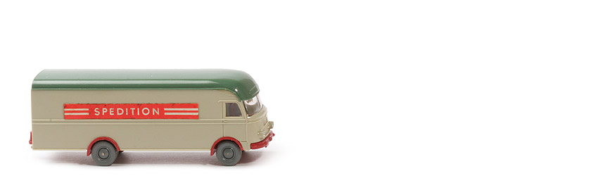 MB LP 312 Großraum-Möbelwagen - Spedition, hellgelbgrau/diamantgrün, CH weinrot - 500/7f
