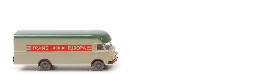 MB LP 312 Großraum-Möbelwagen - Trans Europa, hellgelbgrau/diamantgrün CH rotbraun - 500/6a
