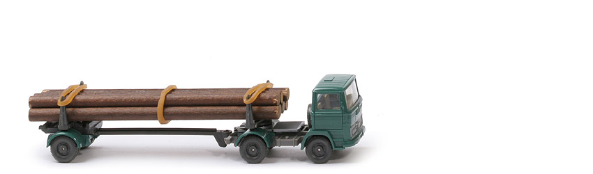 MB 1317 Langholztransporter - FH patinagrün, CH staubgrau - 390/14a