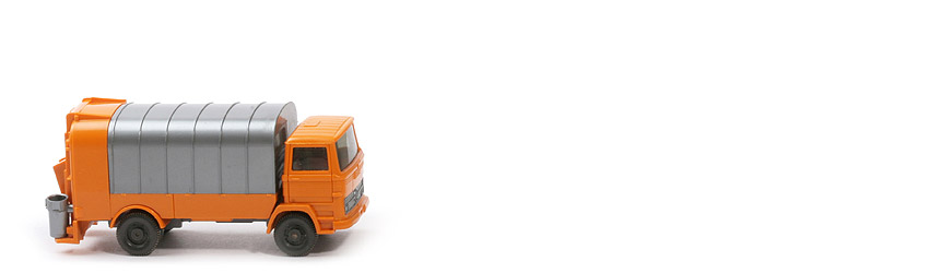 MB LP 1317 Müllwagen ohne Spiegel - mit KUKA - gelborange - 643/13b