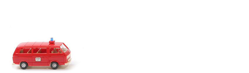 VW T3 Bus Feuerwehr - Dünnfolie, Blaulicht oben gerade - 603/12b