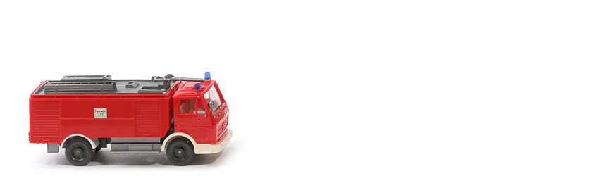 MB 1719 TLF 24/50, Feuerwehr 112 - rot, mit Blinkern - 621/3b