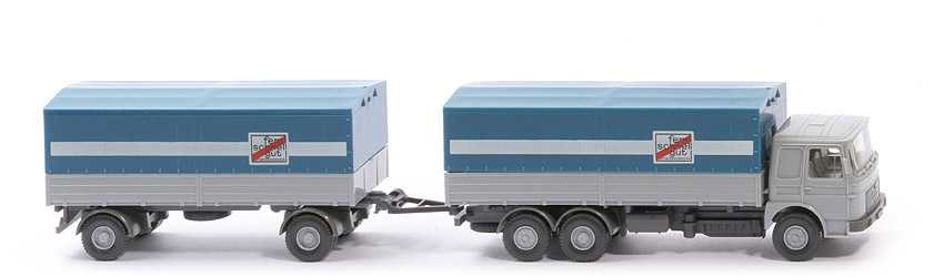 Fernlastzug MAN Büssing 22.320 UNL - Fernschnellgut, silbergrau - 470/9a