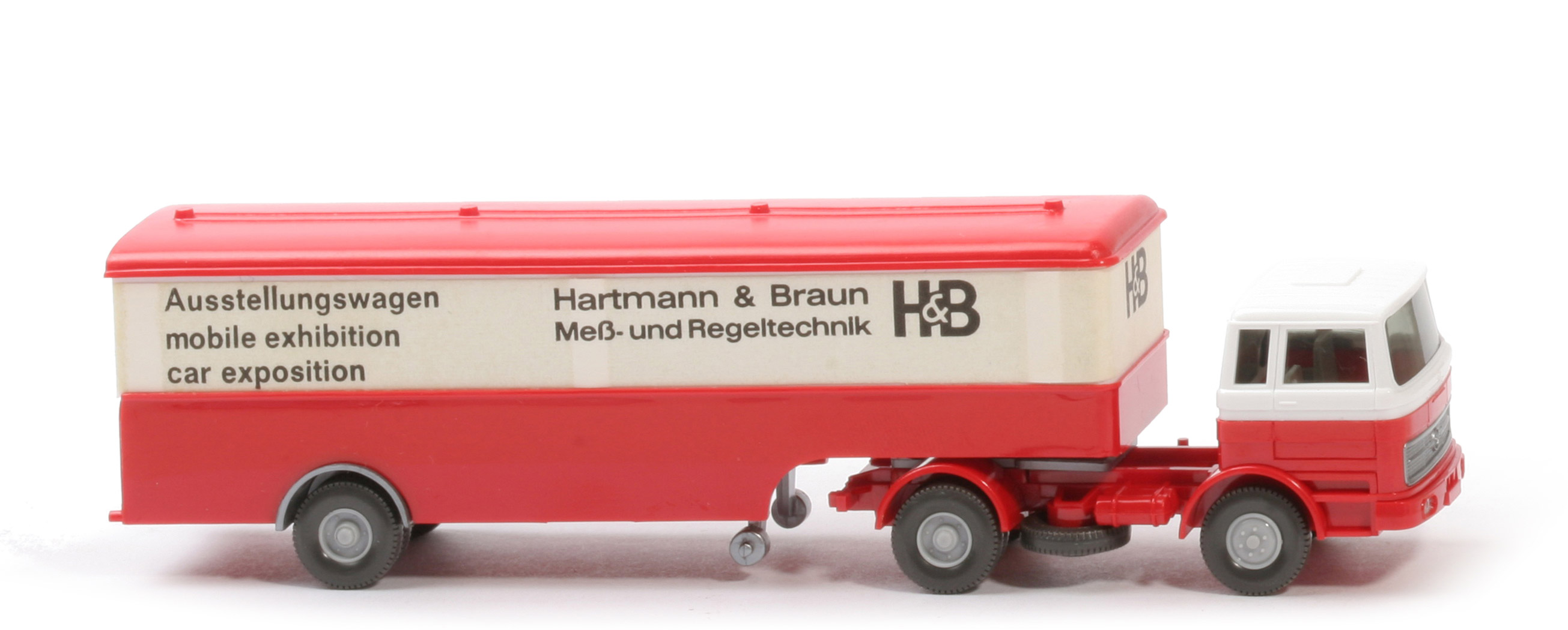 MB LPS 1620 Großer Koffer-Sattelzug - HB rot, kleiner KöBo - Hartmann & Braun 2