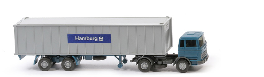 MB LPS 1620 Container-Sattelzug II - Hamburg, azurblau / basaltgrau - nicht erfasst