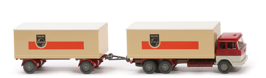 Hanomag Henschel Kofferlastzug - Philips, FH hellbraunrot/grauweiß, CH braunrot - 440/9a ~
