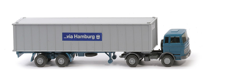 MB LPS 1620 Container-Sattelzug II - Hamburg, azurblau / basaltgrau - nicht erfasst
