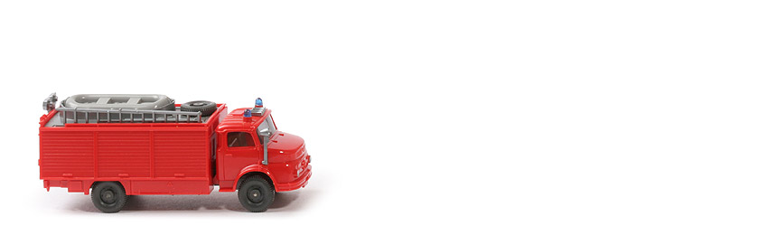 MB L 1413 Rüstwagen mit Boot - orangerot, m. Eckfenstern, CH basaltgrau - 623/4b