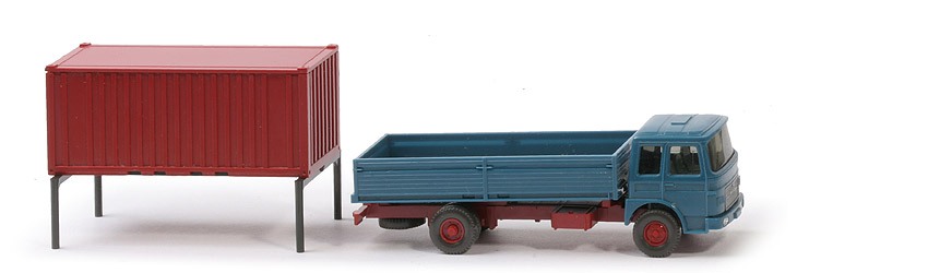 MAN Wechselpritsche - azurblau / Container rubinrot - 519/2a
