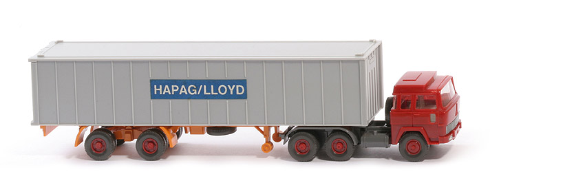 Magirus 235 D Container-Sattelzug - Hapag-Lloyd 1 x 40 ft  - Hapag-Lloyd 2e ~