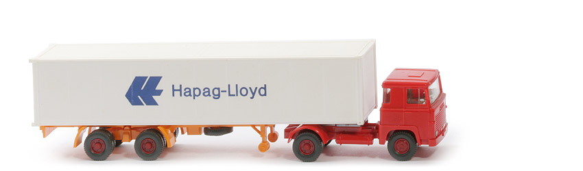 Scania 111  Container-Sattelzug - Hapag-Lloyd ZM komplett orangerot - Hapag-Lloyd 9 ?