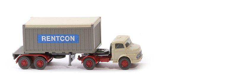 MB LS 1413 Container-Sattelzug 20 ft - Rentcon OT, FH hellgelbgrau - 526/2 ?