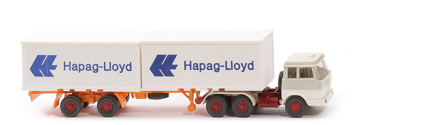 Hanomag-Henschel Container-Sattelzug - Hapag-Lloyd 2 x 20 ft , perlweiß/weiß - Hapag-Lloyd 4 ~z7