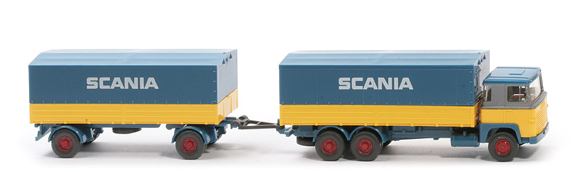 Scania 111 Fernlastzug - silbern (!) /gelb - 460/8b