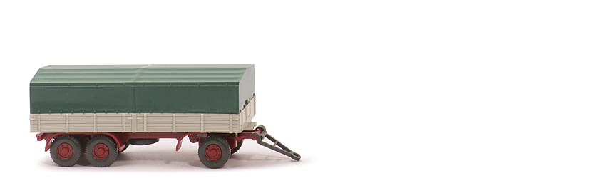 Dreiachsanhänger (Typ 2) - PR grauweiß, CH weinrot, Bereifung einfach - 401/2f